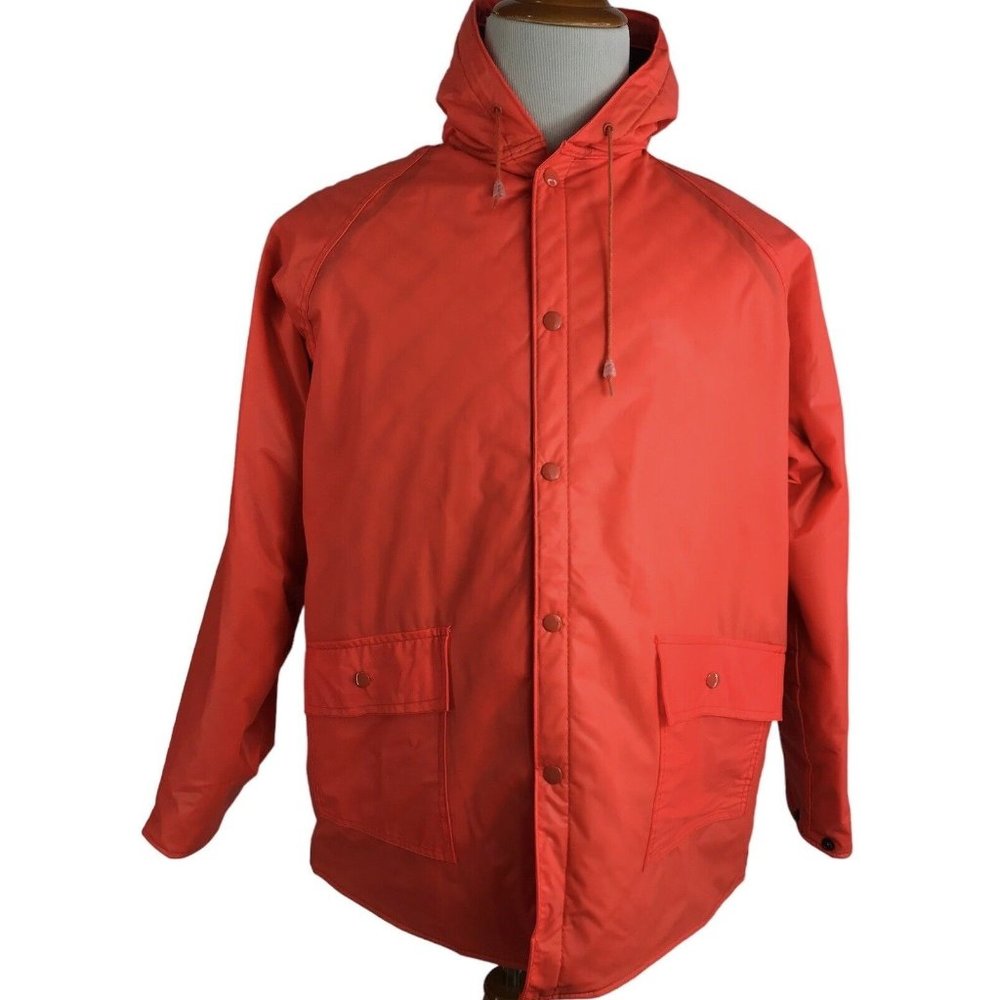 Sportsmans Choice Jacket Men's Hunting Size‎ Medium Neon Orange Insulated Hooded